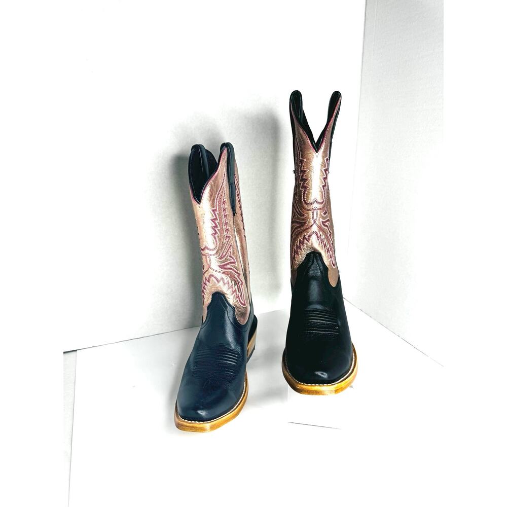 Ariat Futurity Flash Midnight Black Rose Gold Western Cowboy Boots Women’s 7.5B - Picture 10 of 10